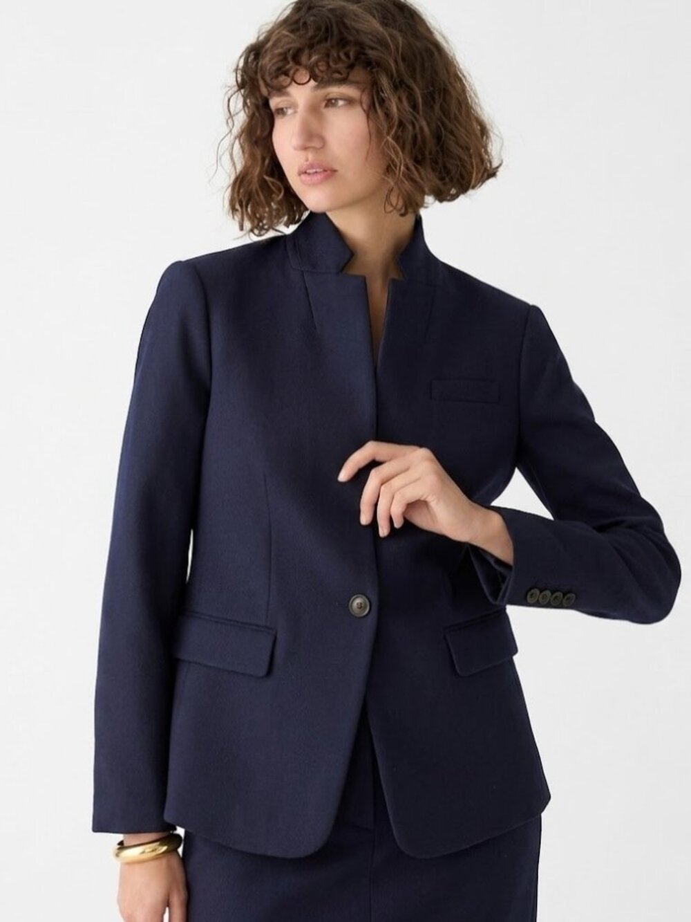 NWT J.Crew Regent Blazer in Navy Blue Four Season Stretch Single Button Jacket 6